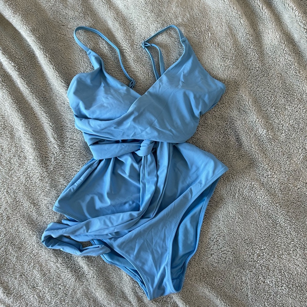 Aerie Tie Front One Piece Swimsuit